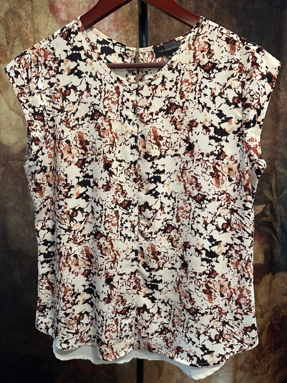 The Limited Abstract Cap Sleeve Blouse